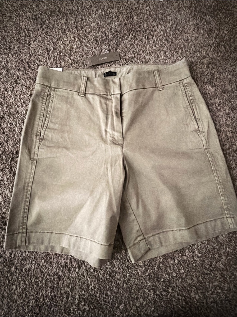J. Crew Olive Green Cotton Bermuda Shorts